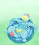  closed_eyes feraligatr lying no_humans pokemon pokemon_(creature) pokemon_(game) pokemon_gsc popsicle wading_pool yapo_(mess) 