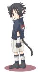  black_eyes black_hair kitty naruto neko tail uchiha_sasuke 