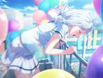 bang_dream! closed_eyes dress grey_hair official_art short_hair smile wakamiya_eve