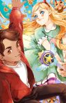 1boy 1girl blonde_hair blue_eyes brown_eyes brown_hair couple female horns magic_wand male marco_diaz star_butterfly star_vs_the_forces_of_evil