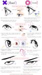  absurdres arrow_(symbol) blue_eyes commentary english_commentary english_text error eye_focus guide highres how_to original red_eyes yoshimura_takuya 