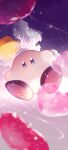  blush clouds commentary_request creature heart highres higuchi_megumi kirby kirby_(series) looking_at_viewer no_humans sky solid_oval_eyes solo sparkle star_(sky) star_(symbol) 