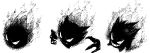  gengar ghost haunter monochrome pokemon sawasawa simple_background 