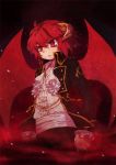  7d elatha horns incubus mabinogi red_eyes red_hair redhead solo wings zhuo_mi 