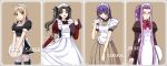  alternate_costume enmaided fate/hollow_ataraxia fate/stay_night fate_(series) garters maid matou_sakura multiple_girls orebalgum rider saber thigh-highs thighhighs tohsaka_rin toosaka_rin zettai_ryouiki 