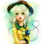  green_eyes green_hair hat komeiji_koishi riinu_(ir-n) riinu_(pixiv50783) short_hair solo touhou 