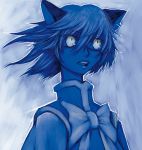  aouji blue cat_ears chen earrings jewelry short_hair touhou 