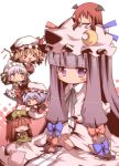  &gt;:3 &gt;_&lt; :/ :3 :d ^_^ alternate_eye_color apron bangs bat_wings black_ribbon blue_hair blue_ribbon blunt_bangs blush blush_stickers bow bowtie braid chibi chibi_on_head china_dress chinese_clothes closed_eyes crescent crescent_moon crossed_arms dress flandre_scarlet hair_bow hair_ribbon hands_on_hips hat hat_bow head_wings hime_cut hong_meiling izayoi_sakuya koakuma long_hair long_sleeves looking_back maid maid_headdress minigirl multiple_girls nijiirosekai open_mouth patchouli_knowledge payot person_on_head purple_dress purple_eyes purple_hair red_eyes red_hair red_ribbon remilia_scarlet ribbon short_sleeves side_ponytail simple_background sitting sitting_on_lap sitting_on_person skirt skirt_set smile star striped striped_dress the_embodiment_of_scarlet_devil touhou twin_braids v_arms vertical_stripes very_long_hair waist_apron white_shirt wide_sleeves wings x3 yellow_eyes |_| 