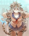  absurdres cat_girl durga_(housamo) furry furry_female galaxyspark highres school_uniform solo tagme tokyo_afterschool_summoners 