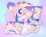 1boy 1girl bishoujo_senshi_sailor_moon black_hair blonde_hair chiba_mamoru couple female husband_and_wife kiss male mask sailor_moon tsukino_usagi