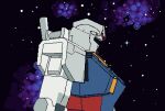  animated animated_gif english_commentary glint gundam mecha mobile_suit pixel_art robot rx-78-2 science_fiction solo space sparkle steelsoldier yellow_eyes 