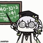 1girl animated_gif chalkboard genshin_impact glasses math nahida_(genshin_impact) pointer seseren