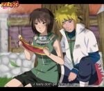 1boy 1girl blonde_hair brown_hair female male namikaze_minato naruto naruto_(series) naruto_shippuuden original_character