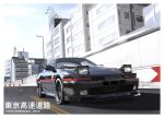  border car clouds commission english_commentary highres motor_vehicle no_humans original real_world_location reflection sei_illustrations shadow sky sports_car tokyo_(city) toyota toyota_supra toyota_supra_mk_iii vehicle_focus white_border 