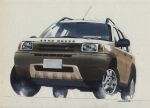  artist_name car commentary_request land_rover land_rover_freelander motor_vehicle no_humans original painting_(medium) simple_background sports_utility_vehicle traditional_media twitter_username vehicle_focus watercolor_(medium) white_background white_car yasuyuki3080 