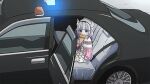 1girl animated animated_gif crepe eating kanna_kamui kobayashi-san_chi_no_maidragon police_car