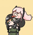 2girls animated_gif girls_frontline licking long_hair m4_sopmod_ii_(girls_frontline) m4a1_(girls_frontline) multiple_girls