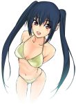  arms_behind_back bikini black_hair breasts k-on! large_breasts long_hair maruyama nakano_azusa solo swimsuit twintails 