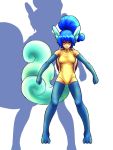  angry blue_hair kissets moemon personification pokemon ponytail wartortle 