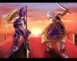  2boys armor buront elf elvaan pointy_ears ryu-san the_iron_of_yin_and_yang weapon 