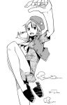  attack china_dress chinese_clothes hong_meiling kannazuki_hato monochrome motion_blur short_hair simple_background solo touhou 
