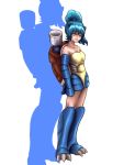  blastoise blue_hair kissets moemon personification pokemon ponytail 