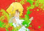  colorful earrings hair_over_one_eye hand_on_face hand_on_own_face jewelry mizuhashi_parsee pointy_ears short_hair short_sleeves solo tears tokomichi touhou 