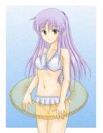  angel_beats! bikini blue_hair long_hair solo swimsuit tachibana_kanade yellow_eyes 