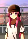  baseball_helmet guttyod helmet long_hair pink_eyes pink_hair yui_(angel_beats!) 