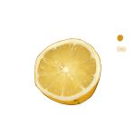  commentary food food_focus fruit highres lemon ningen_gokko no_humans original simple_background symbol-only_commentary white_background 
