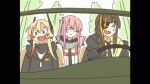 animated_gif car driving eyepatch girls_frontline long_hair m16a1_(girls_frontline) m4_sopmod_ii_(girls_frontline) multiple_girls st_ar-15_(girls_frontline)