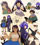  5girls angry apron armor black_gloves black_hair blue_hair blue_shorts blush bowl bowl_hat china_dress chinese_clothes dress ebisu_eika elbow_gloves english_text flip-flops flower flower_on_head gloves grape_print green_apron green_headwear green_shirt grey_hair haniyasushin_keiki hat head_scarf highres horns japanese_armor japanese_clothes jewelry kimono long_earlobes long_hair long_sleeves magatama magatama_necklace meme mini_person minigirl monk multiple_girls necklace nekolina nippaku_zanmu obi oni_horns open_mouth puffy_short_sleeves puffy_sleeves purple_dress purple_flower purple_hair red_eyes ribbon sandals sarashi sash shirt short_hair short_sleeves shorts sidelocks simple_background smile sukuna_shinmyoumaru this_is_fine_(meme) touhou vine_print violet_eyes white_background wide_sleeves yellow_dress yomotsu_hisami 