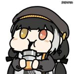 1girl bubble_tea drinking girls_frontline heterochromia ro635_(girls_frontline) seseren