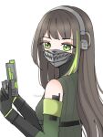  1girl artist_request brown_hair call_of_duty call_of_duty:_mobile cosplay dusk_(call_of_duty:_mobile) girls_frontline gloves green_eyes green_hair gun handgun holding holding_gun holding_weapon instagram_username jacket long_hair looking_at_viewer m4a1_(girls&#039;_frontline) m4a1_(girls&#039;_frontline)_(cosplay) m4a1_(mod3)_(girls&#039;_frontline) mask multicolored_hair skull_mask solo streaked_hair tagme weapon 