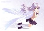  angel_beats! angel_wings asahimaru hands_clasped kneehighs loafers school_uniform shoes skirt socks tachibana_kanade white_legwear wings 