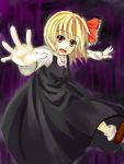  bad_id blonde_hair fang guramu outstretched_arms red_eyes rumia spread_arms touhou 