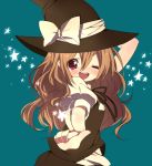  kirisame_marisa touhou wink witch_hat xxxgraycatxxx 