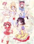  alice_(wonderland) alice_(wonderland)_(cosplay) alice_in_wonderland arin black_hair blonde_hair blue_eyes cecilia cosplay grimm's_fairy_tales hana highres keiko220 kooh little_red_riding_hood little_red_riding_hood_(cosplay) little_red_riding_hood_(grimm) lucia multiple_girls pangya panties pantyshot pantyshot_sitting pink_eyes pink_hair purple_eyes red_eyes sitting snow_white snow_white_(cosplay) snow_white_(grimm) snow_white_and_the_seven_dwarfs thighhighs underwear violet_eyes 