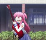  angel_beats! angry gif guitar instrument yui_(angel_beats!) 