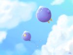  adzombie balloon drifloon floating flying kirby kirby_(series) pokemon pokemon_(creature) sky 