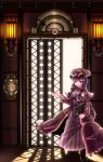  book elevator grimoire hat highres patchouli_knowledge purple_eyes purple_hair steampunk tama_(pixiv) tama_(speedgrapher) touhou 