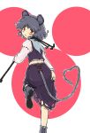  goton_goton grey_hair highres mouse_ears mouse_tail nazrin red_eyes short_hair solo tail touhou 