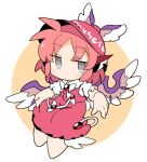  1girl blush grey_eyes ini_(inunabe00) mystia_lorelei pink_hair short_hair solo touhou 