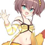  1girl blue_eyes brown_hair cross_(vgne4542) highres hololive natsuiro_matsuri natsuiro_matsuri_(matsuri&#039;s_day_off) short_hair smile solo 
