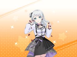 bang_dream! blue_eyes dress grey_hair official_art short_hair wakamiya_eve