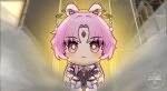  1girl a-pose bare_shoulders blush chibi chinese_clothes closed_mouth forehead_jewel fu_xuan_(honkai:_star_rail) gacha gameplay_mechanics hair_ornament honkai:_star_rail honkai_(series) jewelry long_hair long_sleeves pink_hair pootaetae solo standing 