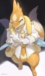  artist_name clothed_pokemon floatzel gloves highres jacket makoto_ikemu no_humans pokemon pokemon_(creature) shadow signature solo watermark white_gloves white_jacket 