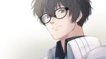  1boy black_hair blue_archive closed_mouth glasses junu_(jwoo5627) looking_at_viewer sensei_(blue_archive) smile teacher 