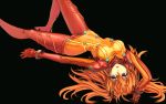  blue_eyes bodysuit chikokuma evangelion:_2.0_you_can_(not)_advance leg_up long_hair lying neon_genesis_evangelion on_back orange_hair plugsuit rebuild_of_evangelion ribs shikinami_asuka_langley simple_background skin_tight skinny solo souryuu_asuka_langley test_plugsuit wallpaper 