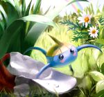  flower hat leaf nature no_humans oota_alisa pokemon pokemon_(game) pokemon_rse rainbow solo surskit water_drop 